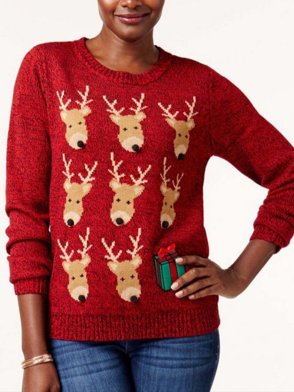 Macy's Reindeer Pattern Sweater